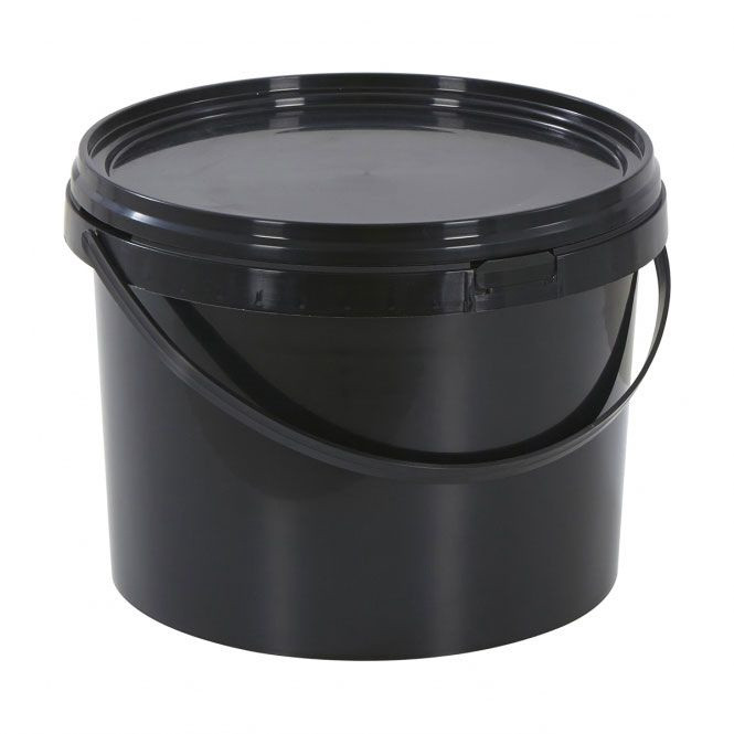 10 LITRE BLACK BUCKET WITH LID