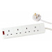 4 SOCKET EXTENSION LEAD 13AMP WITH 2M CABLE